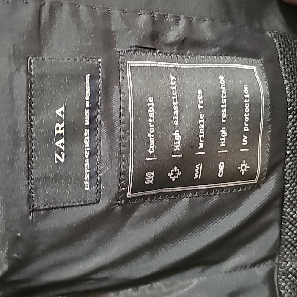 ZARA Black Blazer Size 42 - Picture 3 of 7